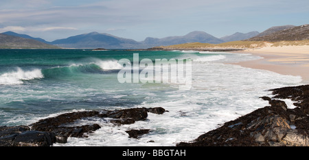 Traigh Lar beach, Isle of Harris, Outer Hebrides, Scotland. Panormaic Stock Photo