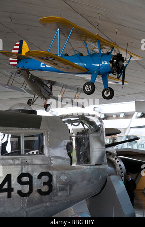 Imperial War Museum in Duxford Cambridge containing a huge selection of the worlds aircraft and also a working airstrip, England Stock Photo