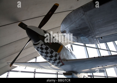 Imperial War Museum in Duxford Cambridge containing a huge selection of the worlds aircraft and also a working airstrip, England Stock Photo