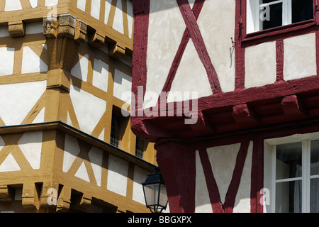 Old city center, medieval architecture, Vannes, France Stock Photo