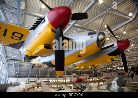 Imperial War Museum in Duxford Cambridge containing a huge selection of the worlds aircraft and also a working airstrip, England Stock Photo