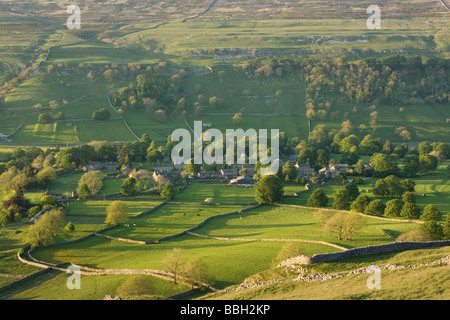 Looking towards the village of Arncliffe, Littondale, in the Yorkshire Dales national park, UK Stock Photo