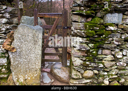 British Winter Landscapes Foot Path Grasmere to Rydal in the Lake District National Park Cumbria Stock Photo