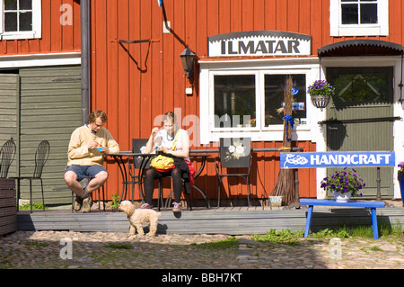 Cafe in historic Old Town in Porvoo Finland Stock Photo