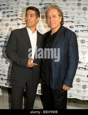 LOS ANGELES CA May 29 2009 Actor Edward James Olmos Battlestar Galactica Bladerunner and actor Esai Morales Jericho NYPD Blue at Stock Photo