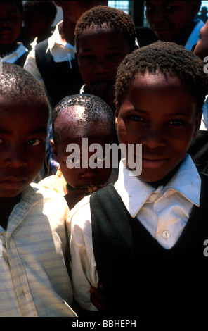 Zulu school children are beneficiaries of a schools feeding scheme initiated by then president Nelson Mandela Unfortunately Stock Photo