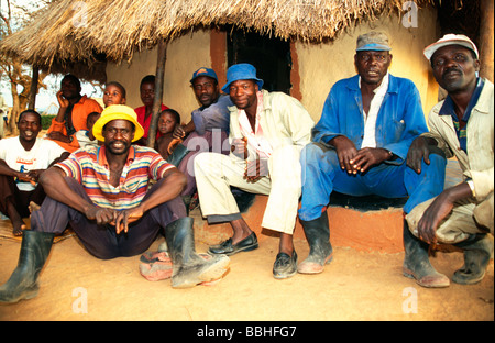 Farm labourers have received the brunt end of land redistribution in Zimbabwe Under the old regime they were not given rights Stock Photo