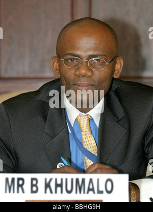 File picture 13 July 2004 South African Presidential spokesperson Beki Khumalo announced his resignation from the Presidency on Stock Photo