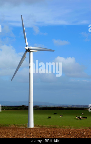 'Wind turbine', Cornwall, Britain, UK Stock Photo
