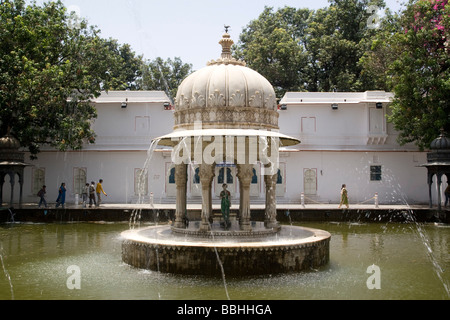 India Rajasthan Udaipur Saheliyon Ki Bari gardens built for the women of Maharana Sangram Singh II in the 18th century Stock Photo