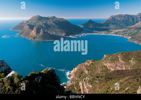 THIS CHARMING RESIDENTIAL AND FISHING VILLAGE LIES IN A LOVELY VALLEY BOUNDED BY WOODED MOUNTAIN SLOPES Stock Photo