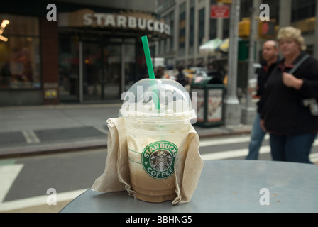 A Starbucks coffee in New York on Wednesday May 27 2009 Richard B Levine Stock Photo