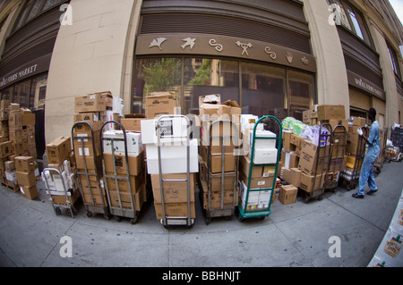 Groceries are delivered to the Whole Foods Market in Chelsea in New York on Saturday May 23 2009 Richard B Levine Stock Photo