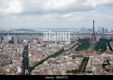 This is an elevated view of Paris France Stock Photo