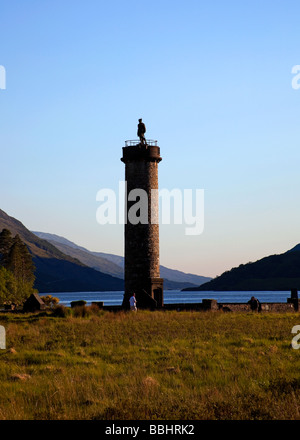 Glenfinnan Monument, with Loch Shiel, Lochaber, Scotland, UK Europe