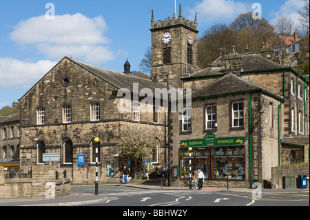 Church and Town Centre, Holmfirth, West Yorkshire, England, UK Stock Photo