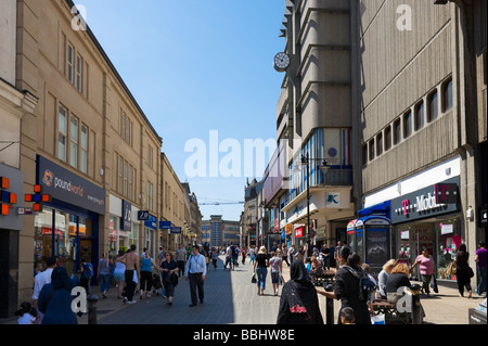 Shops on Kirkgate in the City Centre, Bradford, West Yorkshire, England Stock Photo