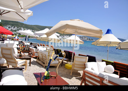 Beach cafe, Bodrum, Mugla Province, Turkey Stock Photo