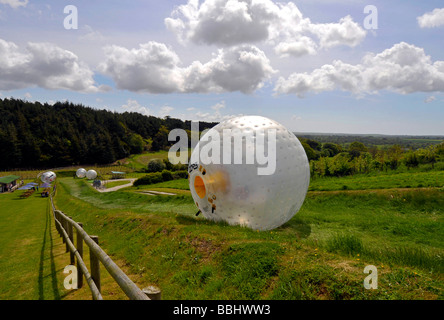 Zorb, zorbing, sphereing, Dorset, Britain, UK Stock Photo