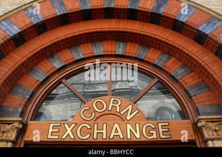 entrance to the corn exchange a venue for live music wheeler street cambridge uk Stock Photo