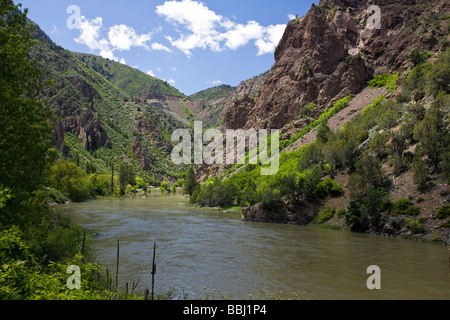 View of the Gunnison River Black Canyon of the Gunnison National Park Colorado USA Stock Photo