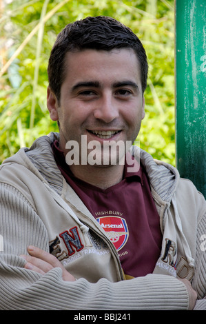 Smiling young Turkish man, Marmaris, Datca Peninsula, Mulga, Turkey