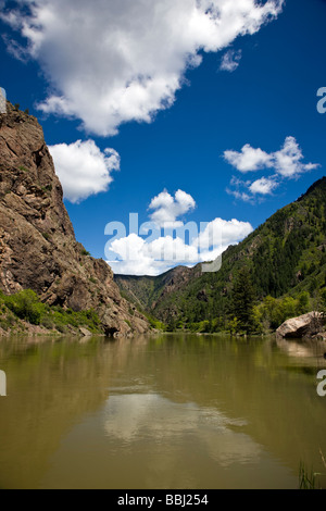 View of the Gunnison River Black Canyon of the Gunnison National Park Colorado USA Stock Photo