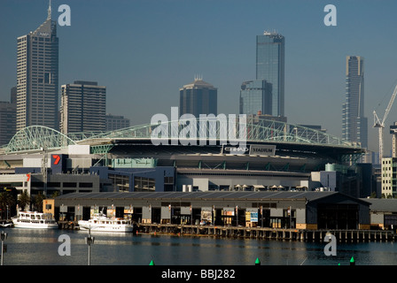 Etihad Stadium, former Telstra Dome, at Docklands, Melbourne, Australia Stock Photo