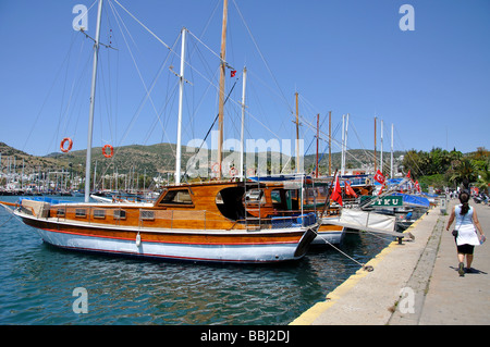 Harbour view, Bodrum, Bodrum Peninsula, Mugla Province, Turkey Stock Photo