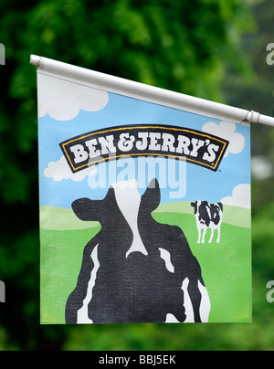 Bden and Jerrys ice cream sign Stock Photo