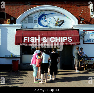 Fish and Chips shop on Brighton seafront , Sussex , England UK Stock Photo