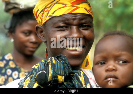 nyanja people lake niassa mozambique Stock Photo