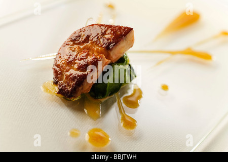 Pan Fried Pâté de Foie Gras Stock Photo