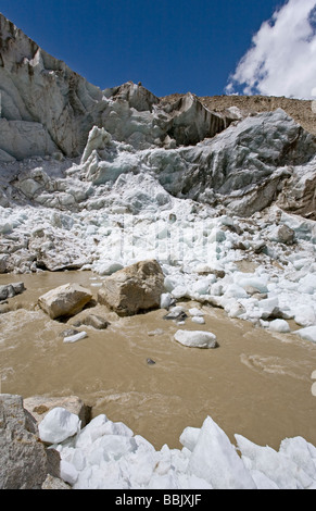 Gaumukh glacier.The source of the Ganges river. Gangotri National Park. Uttarakhand. India Stock Photo
