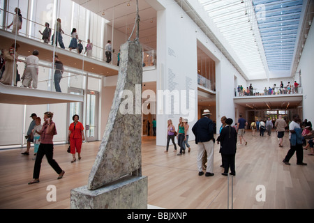 CHICAGO Illinois Visitors in Griffin Court lobby of Modern Wing addition to Art Institute museum sculpture and stairways Stock Photo