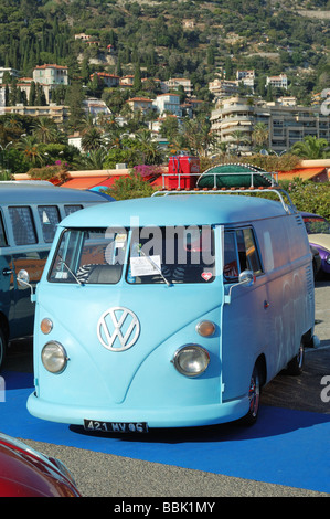 Old Volkswagen van and Beetle car. Exhibition of classic and vintage ...