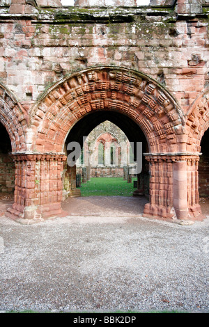 Example of a Norman Arch Furness Abbey near Barrow in Furness Cumbria Stock Photo