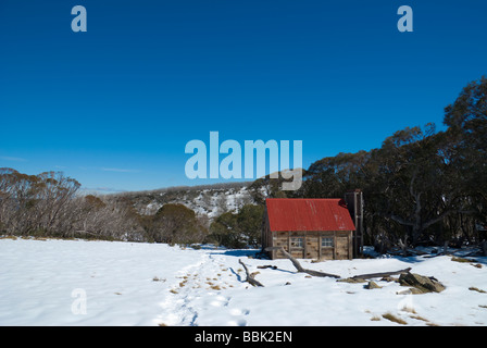 Fitzgerald Hut on the Bogong High Plains Stock Photo