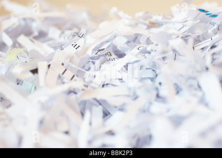 Shredded documents Stock Photo