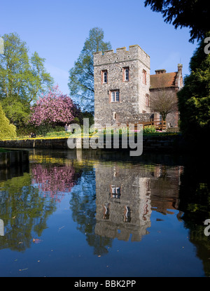 Tower House in Canterbury is used as the Lord Mayor's office, viewed from the river stour, Kent, UK Stock Photo