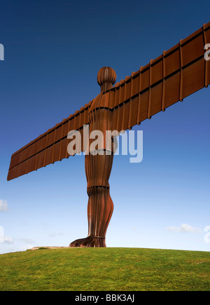 Angel of the North statue in Newcastle upon Tyne Gateshead, UK negative ...