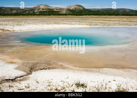 Opal Pool in Midway Geyser Basin in Yellowstone National Park Stock Photo