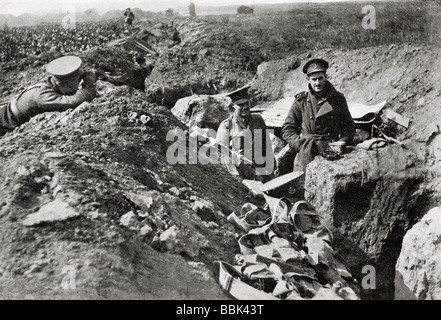 In the British trenches near the Aisne 1914 Stock Photo