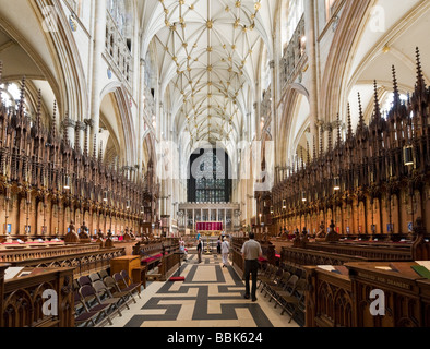 The Quire in the East End, York Minster, York, North Yorkshire, England Stock Photo