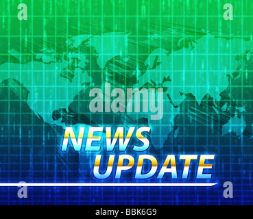 Latest breaking news newsflash splash screen announcement illustration Stock Photo