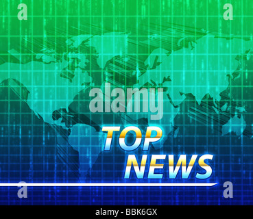 Latest breaking news newsflash splash screen announcement illustration Stock Photo