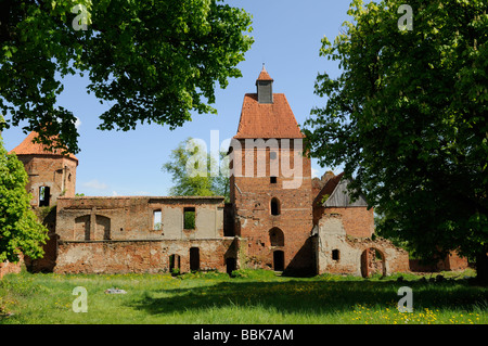 Ruins of Teutonic castle in Szymbark, Warmian-Masurian Voivodeship, Poland Stock Photo