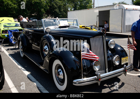 1937 Packard on display at an auto show Stock Photo