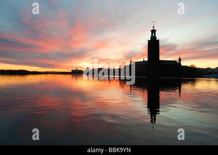 Stockholms stadshus, Stockholm City Hall (1923), the offices of the Municipal Council for the City of Stockholm, Sweden Stock Photo