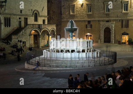 Perugia, the Fontana Maggiore Stock Photo